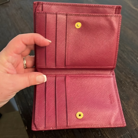 Prada Pink Saffiano Leather Wallet - Picture 6 of 8